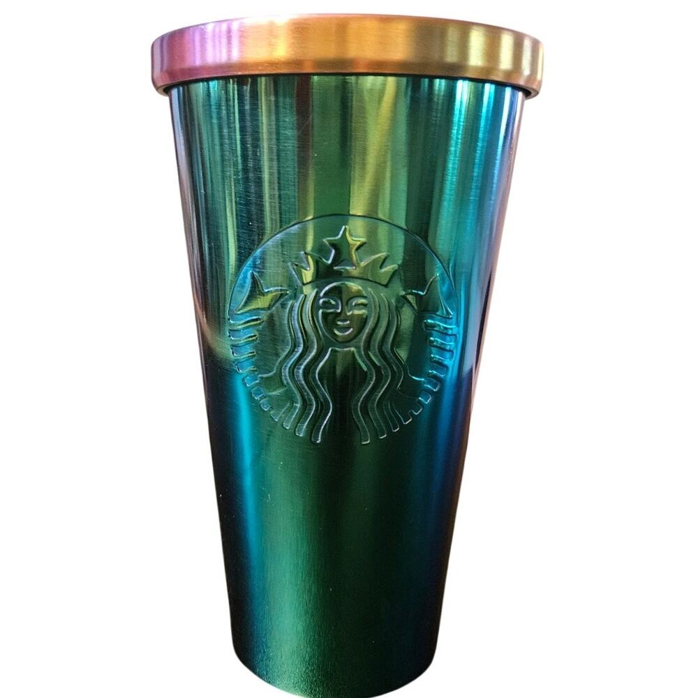 Starbucks 16 oz Stainless Steel Iridescent Oil Slick Tumbler -38